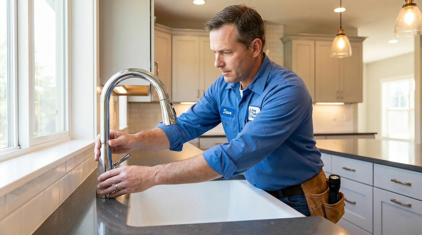 Kitchen faucet installation by Johns Plumbing LLC in San Augustine