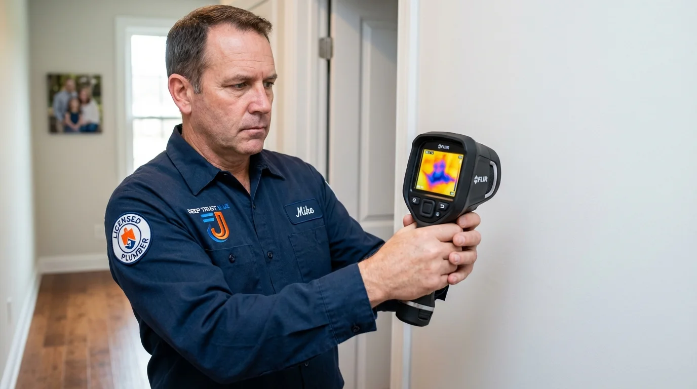 Thermal imaging leak detection by Johns Plumbing LLC in San Augustine